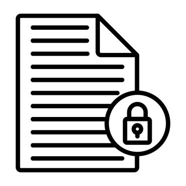 dosya belgesi vektör çizgisi simgesi, dekor