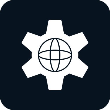 vektör küresel ağ simgesi illüstrasyonu