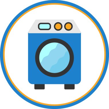 Bir çamaşır makinesinin vektör çizimi