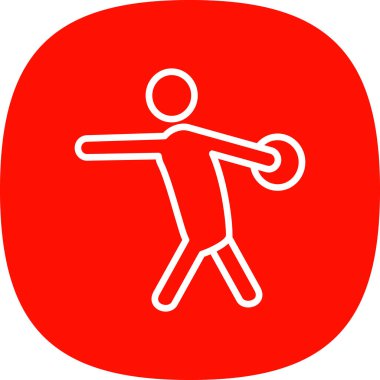 Kırmızı figür simgesinin vektör illüstrasyonu