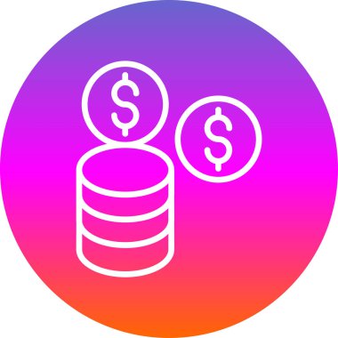 Sikkeler vektör düz simgesi