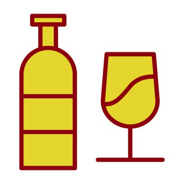 Şarap şişesi ve şarap kadehi.