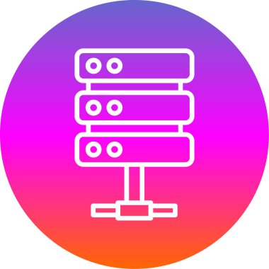 sunucu simgesi, vektör illüstrasyonu basit tasarım