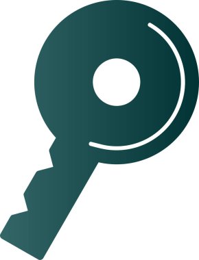 anahtar simgesi, vektör illüstrasyonu basit tasarım