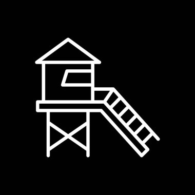 Cankurtaran kulesi simgesinin vektör çizimi                                    