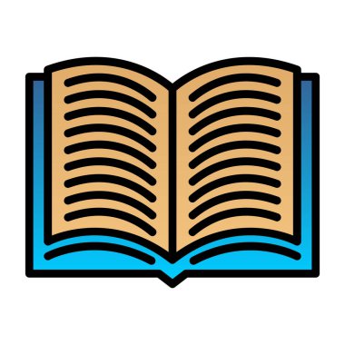 kitap simgesi, vektör illüstrasyonu basit tasarım