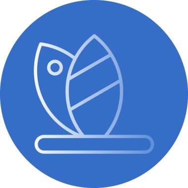 Sörf tahtası simgesinin vektör çizimi 