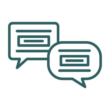 Sohbet ikonu. vektör illüstrasyonu