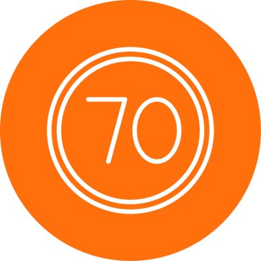 70 simgesinin vektör illüstrasyonu