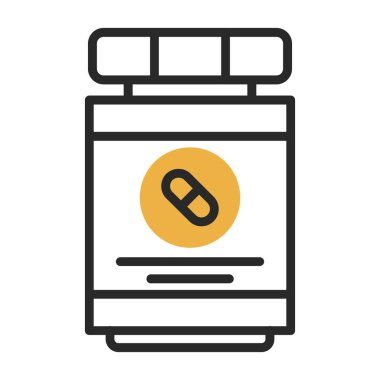 Antibiyotik ilaç şişesi vektör çizimi
