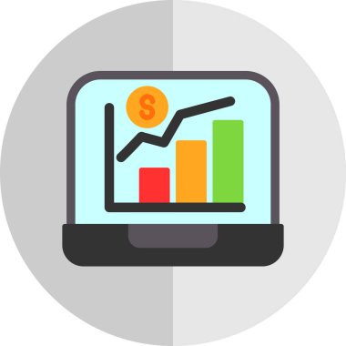 iş düz vektör simgesi