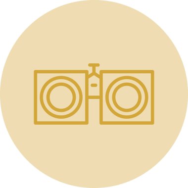 Dürbün simgesi vektör illüstrasyonu basit tasarım