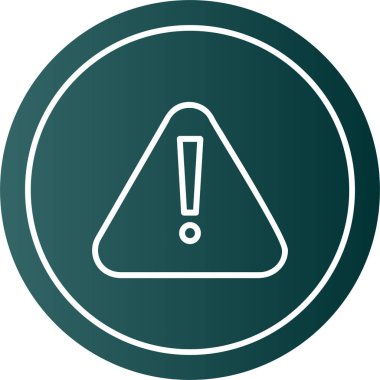 Dikkat uyarı simgesi tam taslak biçiminde 