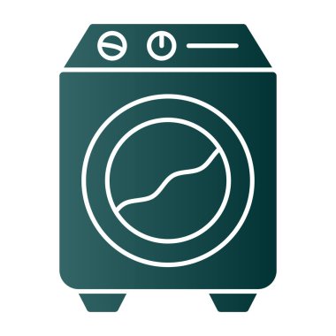 Bir çamaşır makinesinin vektör çizimi