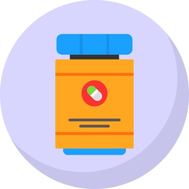 Antibiyotik ilaç şişesi vektör çizimi