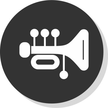 Tuba vektörü basit simgesi