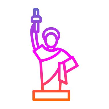 Kadeh çizgisi ikon vektör illüstrasyonlu İsa heykeli