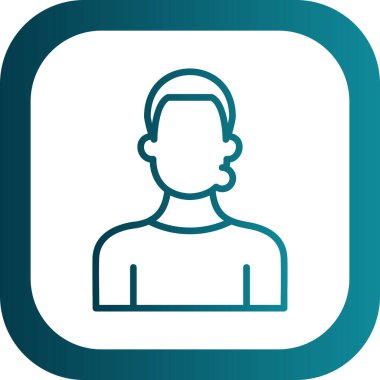 güzel avatar vektör çizgisi simgesi