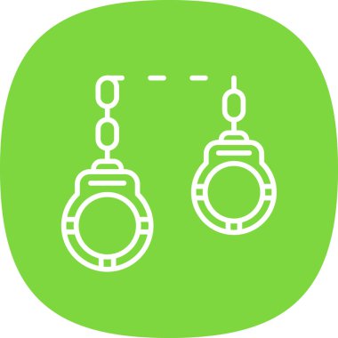 kelepçe simgesi, vektör illüstrasyonu