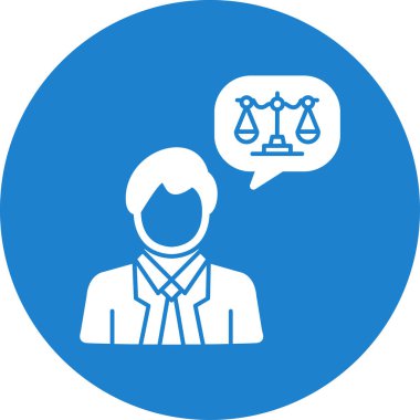 Hukuk ve avukat simgesinin vektör illüstrasyonu