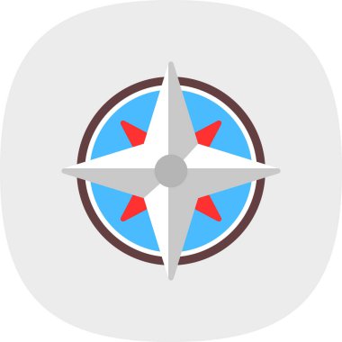 Rüzgar gülü simgesi. vektör çizim  