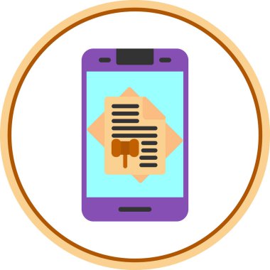 zarflı cep telefonu simgesi