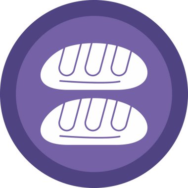 Ekmek. Web simgesi basit illüstrasyon                