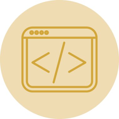 vektör ağ kodlama simgesi illüstrasyonu