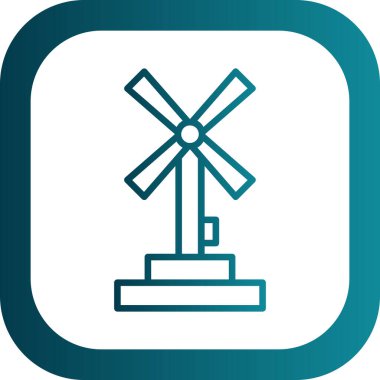 Yel değirmeni simgesi, vektör biçimi