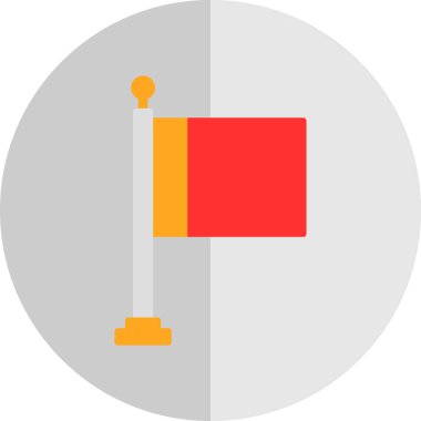 Basit bayrak vektör çizgisi simgesi 