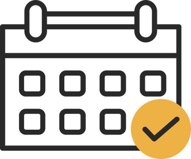 Takvim simgesi, vektör illüstrasyonu basit tasarım