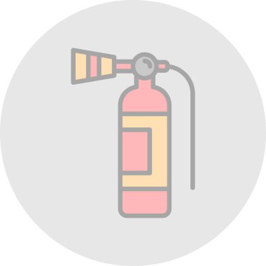 Yangın söndürme simgesi, vektör illüstrasyonu 