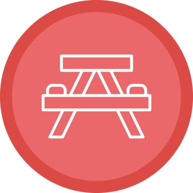 Yedek kulübesi Web simgesi basit illüstrasyon