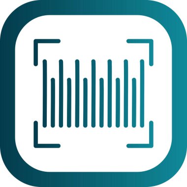 Barkod simgesinin vektör illüstrasyonu 