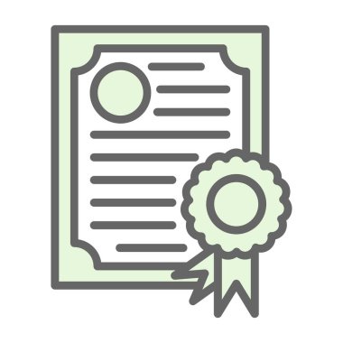 Sertifika vektör simgesi modern basit illüstrasyon