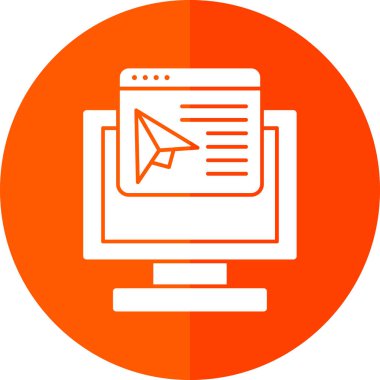 İniş Sayfası. Web simgesi basit illüstrasyon