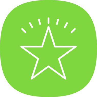 Basit düz yıldız ikon vektör çizimi tasarımı