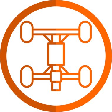 Modern b 'nin vektör illüstrasyonu araba simgesinden yoksun