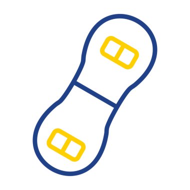 Snowboard düz ikonu, kış sporu konsepti, snowboard ekipman tabelası, vektör illüstrasyonu 