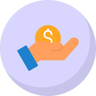 Sikkeler vektör düz simgesi