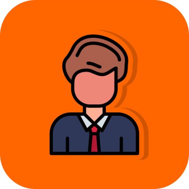 Yönetici düz simgesinin vektör illüstrasyonu 