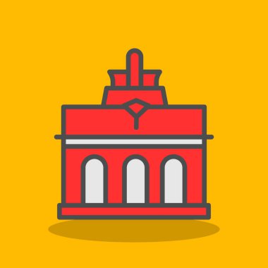 Kırmızı ve beyaz renk simgesinin vektör çizimi