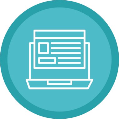 Web sitesi vektör düz simgesi 