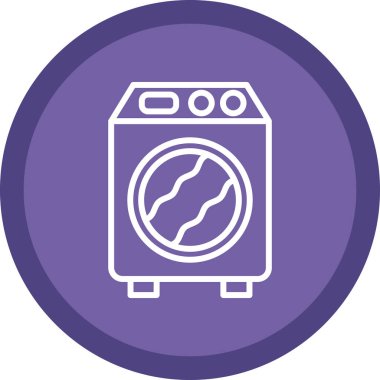 Bir çamaşır makinesinin vektör çizimi