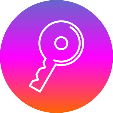 anahtar simgesi, vektör illüstrasyonu basit tasarım