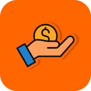 Sikkeler vektör düz simgesi