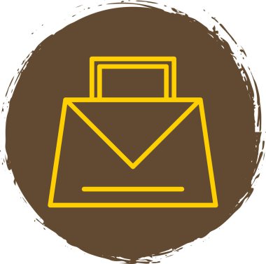 El çantası ikonu, vektör illüstrasyonu. düz biçim