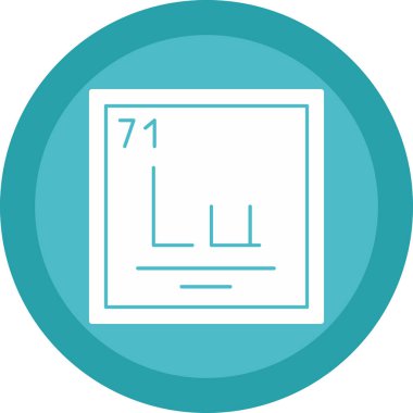 Lutetium simgesinin vektör illüstrasyonu 