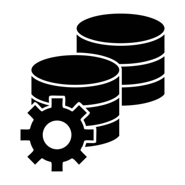 veritabanı vektör düz simgesi