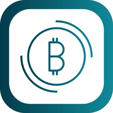 bitcoin. Web simgesi basit illüstrasyon 